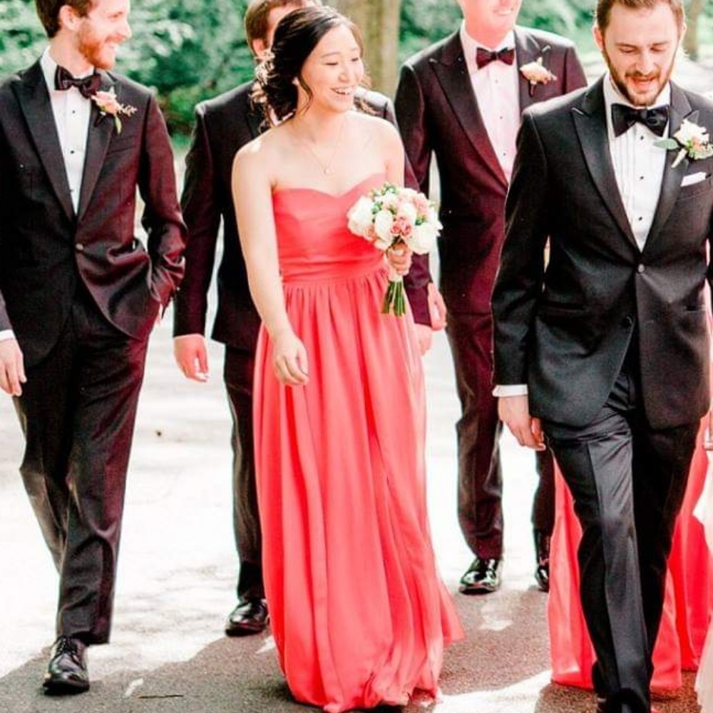 Joanna August Strapless Bridesmaid Dress